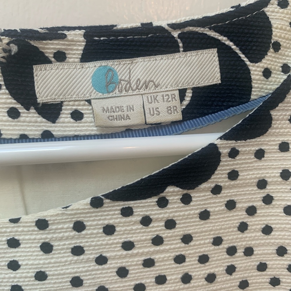 EUC Boden Sierra Primrose Midi Dress - Navy/Ivory w/ POCKETS - Picture 3 of 5